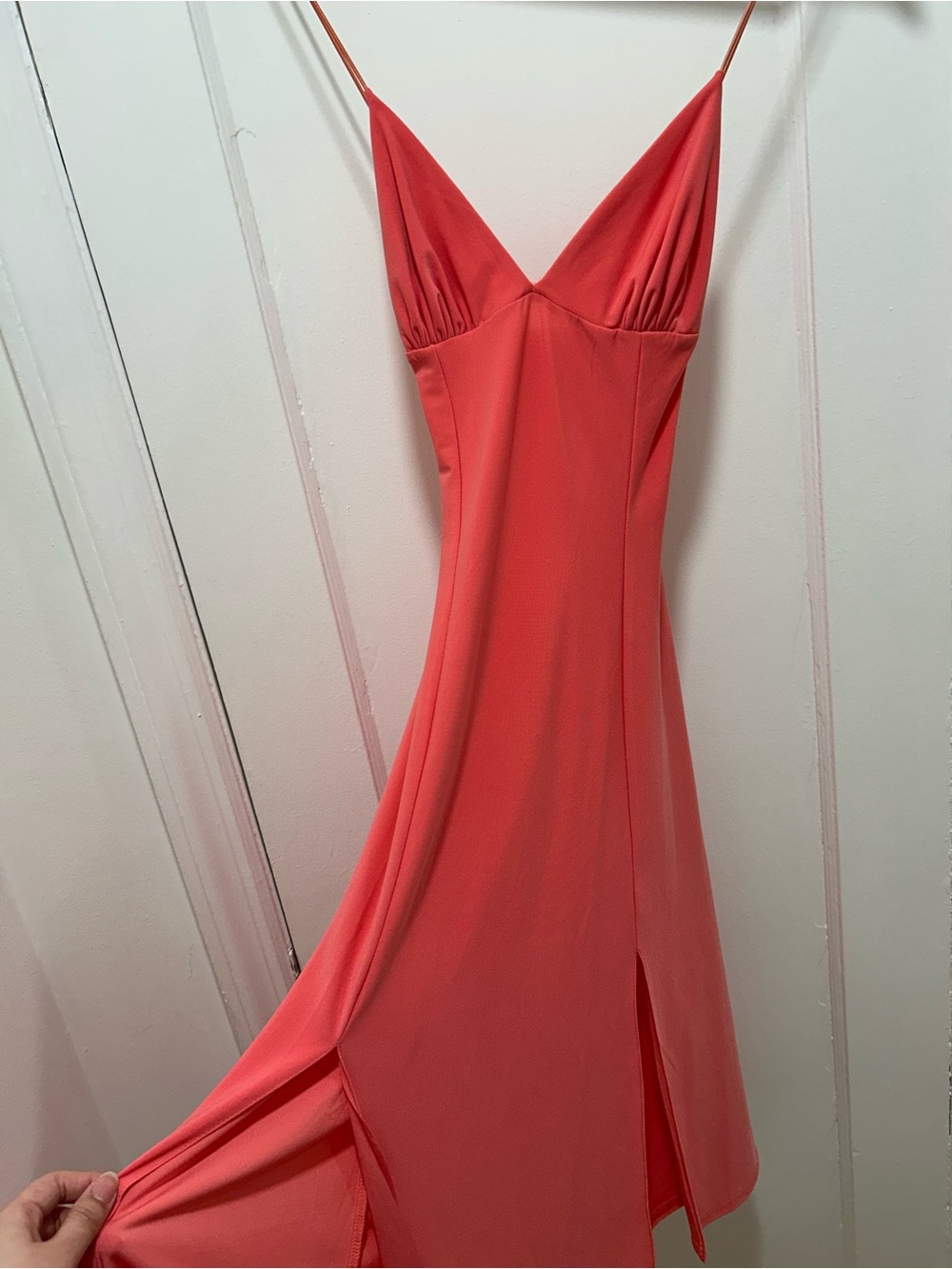 Brand new w/ tag Slip Midi Dress in Coral